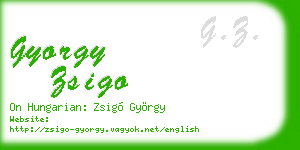 gyorgy zsigo business card
