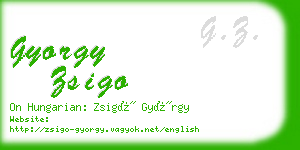 gyorgy zsigo business card